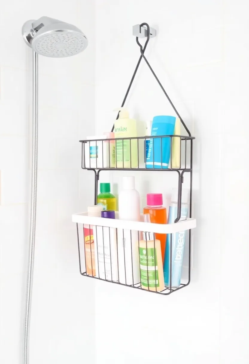 24 Bathroom Storage Hacks for Tiny Spaces That Will Change Your Life! - 23. Invest in a Good Shower Caddy