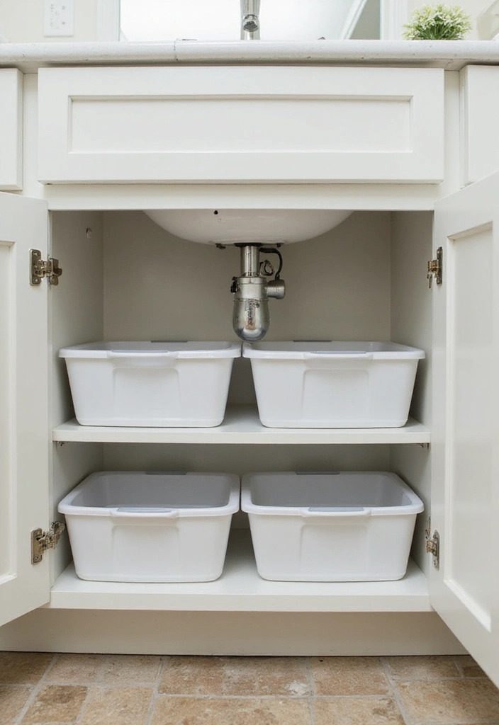 24 Bathroom Storage Hacks for Tiny Spaces That Will Change Your Life! - 3. Under-Sink Storage Solutions