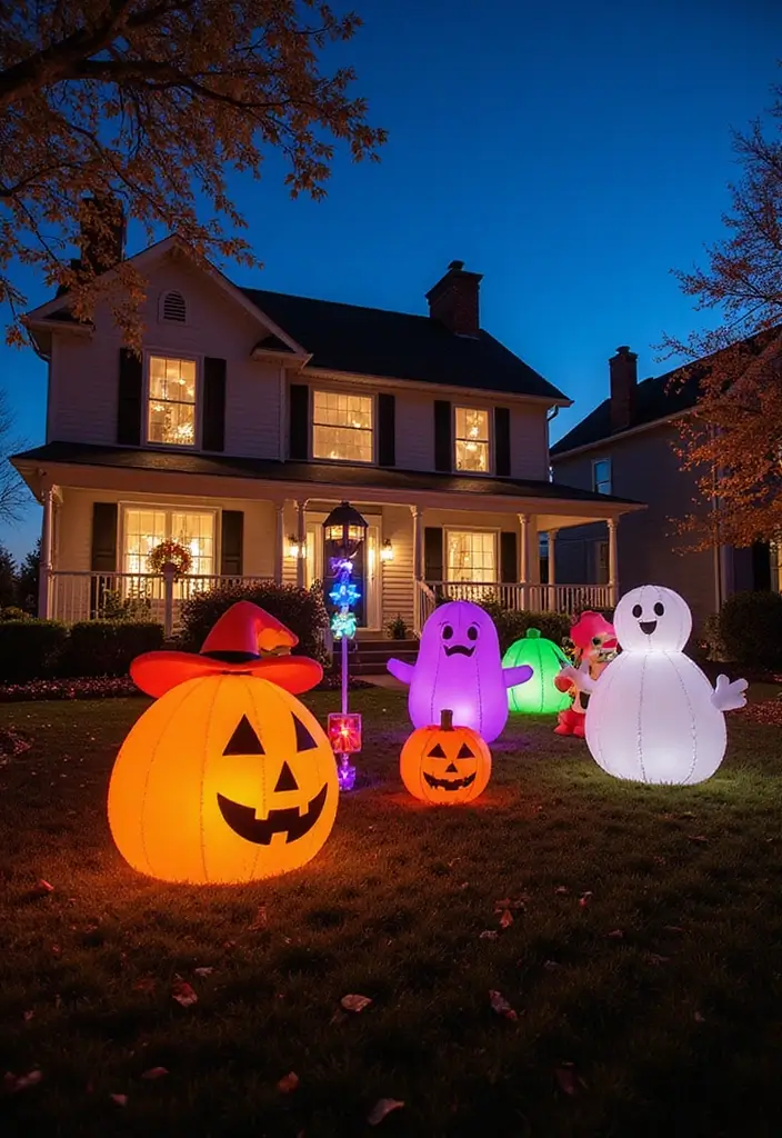 24 DIY Outdoor Halloween Decorations Under $20 That Will Bewitch Your Neighbors! - 6. Insidious Inflatables