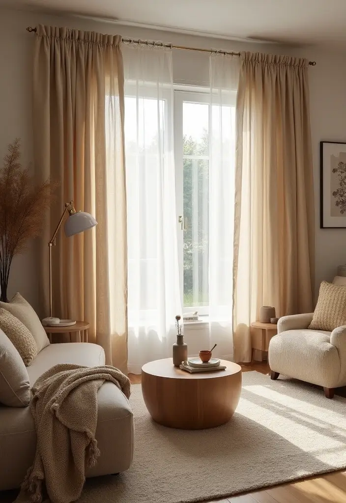 24 Living Room Curtains That Will Transform Your Space Into a Cozy Retreat! - 15. Cozy Knit Curtains