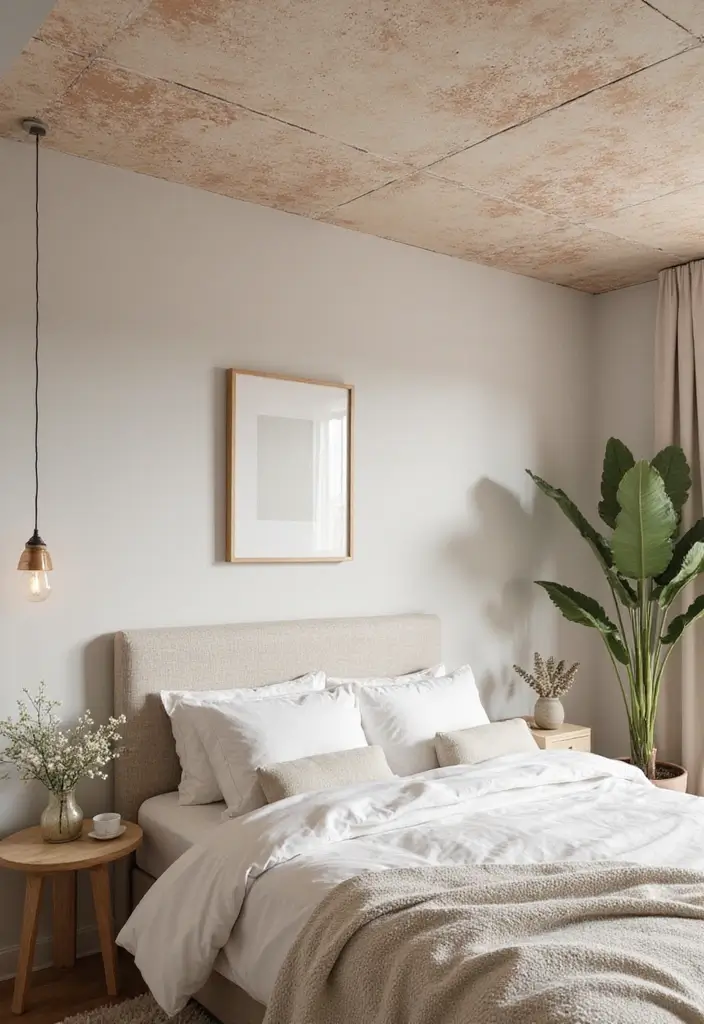 25 Aesthetic Small Bedroom Ideas That Maximize Space and Style (You Won't Believe #10!) - 15. Artistic Ceiling Designs