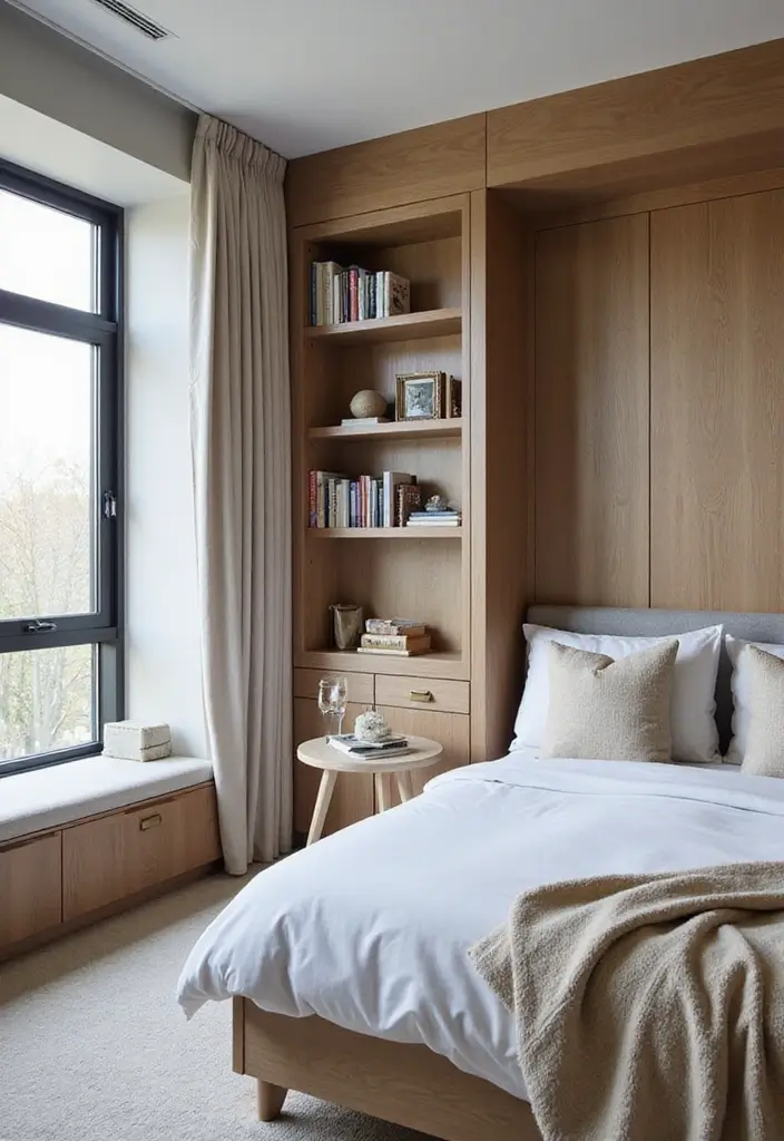 25 Aesthetic Small Bedroom Ideas That Maximize Space and Style (You Won't Believe #10!) - 22. Built-In Features