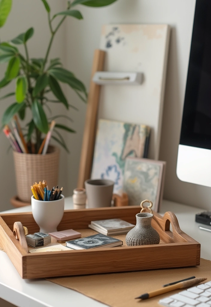 25 Artistic Storage Ideas That Will Transform Your Artist Bedroom Aesthetic! - 10. Decorative Trays