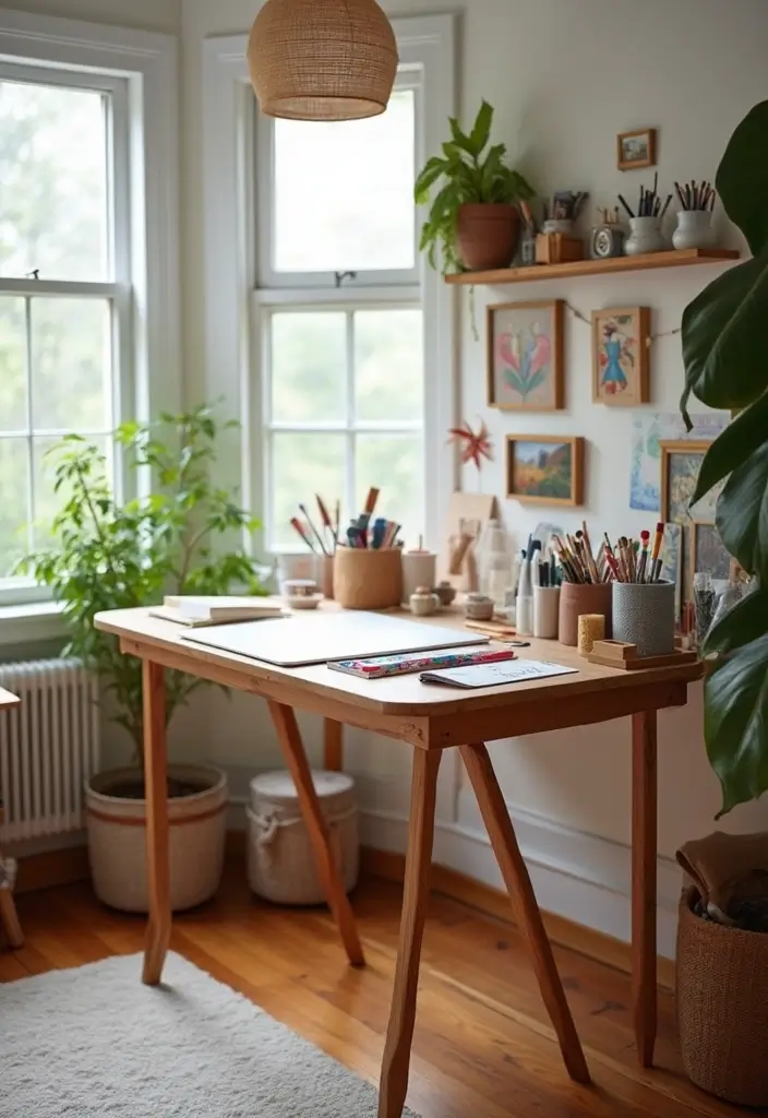 25 Artistic Storage Ideas That Will Transform Your Artist Bedroom Aesthetic! - 19. Foldable Craft Tables