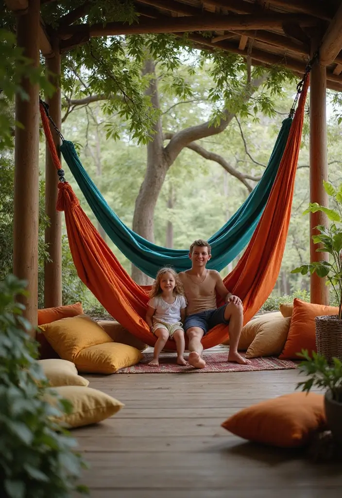 25 Best Outdoor Decor Ideas for Quality Family Time (You Won't Believe #8!) - 12. Cozy Hammock Corner