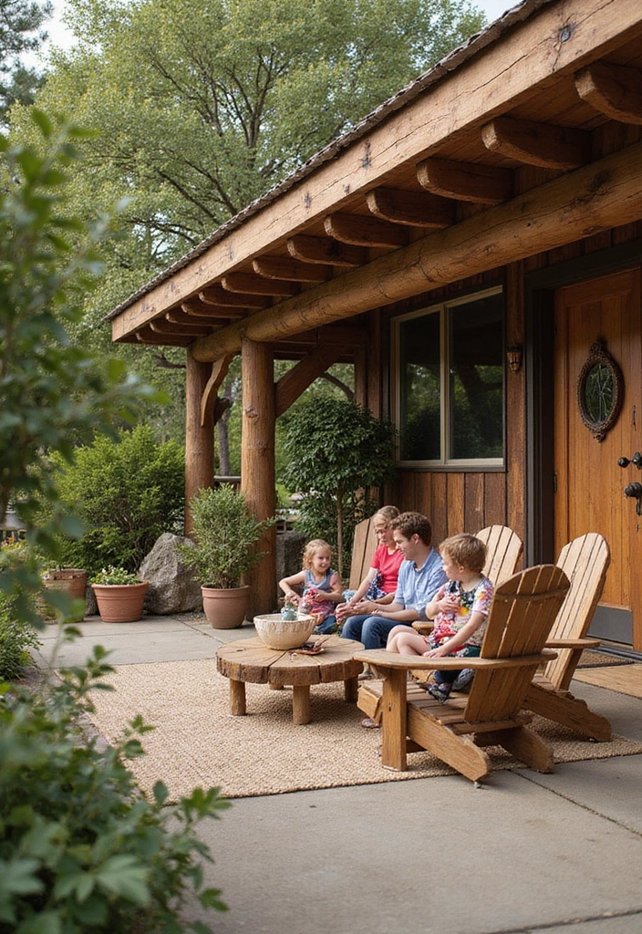 25 Best Outdoor Decor Ideas for Quality Family Time (You Won't Believe #8!) - 18. Rustic Wood Accents