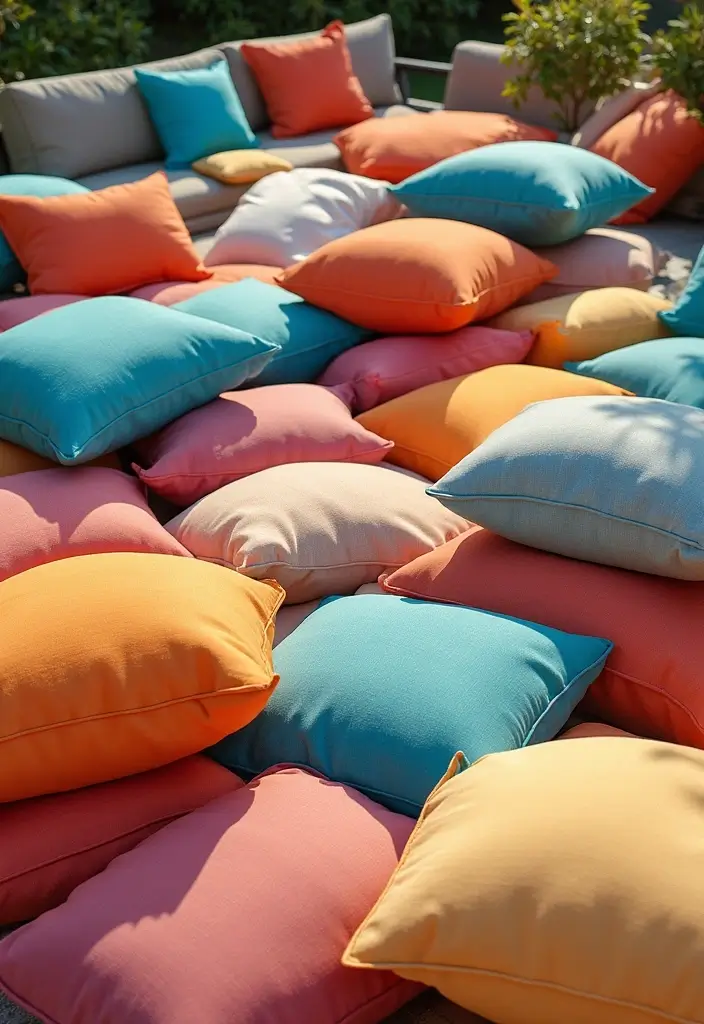 25 Best Outdoor Decor Ideas for Quality Family Time (You Won't Believe #8!) - 22. Inviting Outdoor Pillows