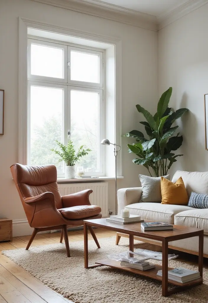 25 Boho Mid Century Modern Living Room Ideas You'll Want to Steal! - 10. Mid-Century Modern Accents