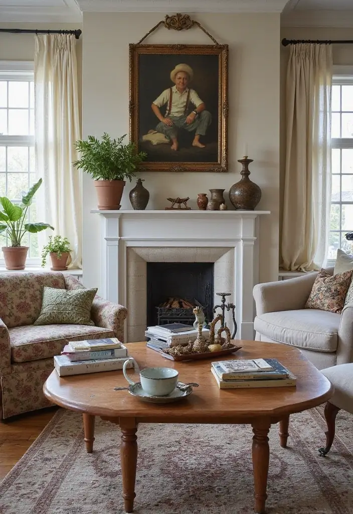 25 Boho Mid Century Modern Living Room Ideas You'll Want to Steal! - 13. Incorporate Vintage Finds