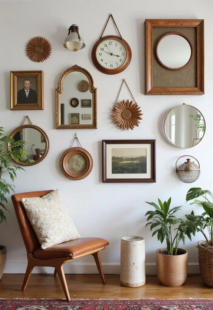 25 Boho Mid Century Modern Living Room Ideas You'll Want to Steal! - 4. Artistic Wall Decor