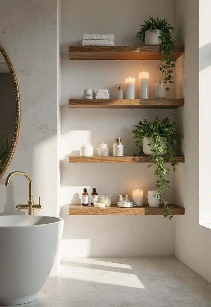 25 Brilliant Bathroom Storage Hacks to Maximize Space - 11. Create a Spa-Like Atmosphere