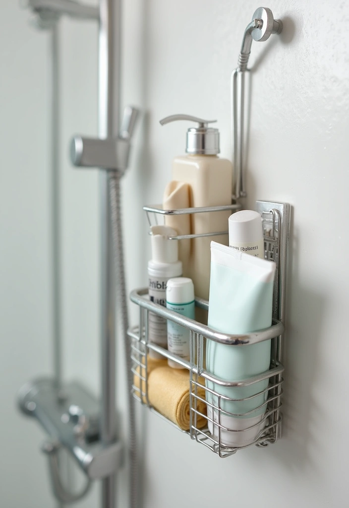 25 Brilliant Bathroom Storage Hacks to Maximize Space - 14. Use a Shower Caddy