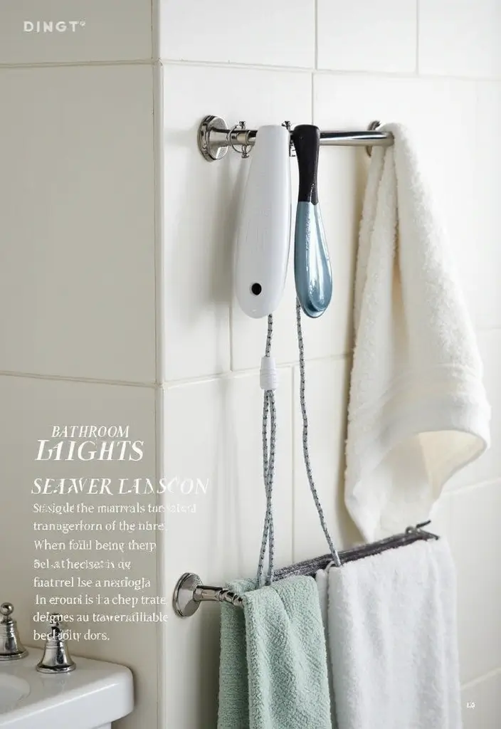 25 Brilliant Bathroom Storage Hacks to Maximize Space - 15. S-hooks for Towels and Brushes