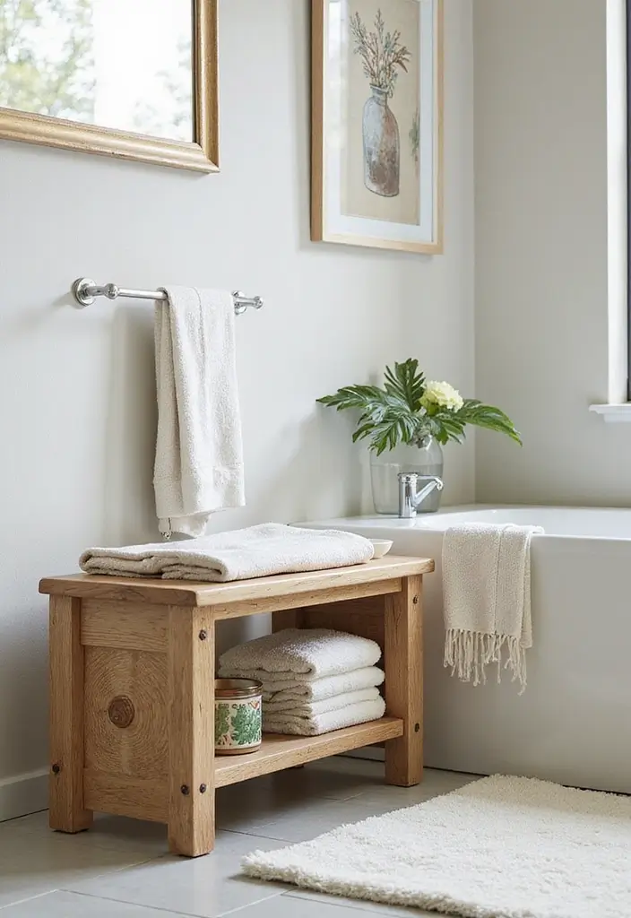 25 Brilliant Bathroom Storage Hacks to Maximize Space - 20. Integrate a Stool for Storage