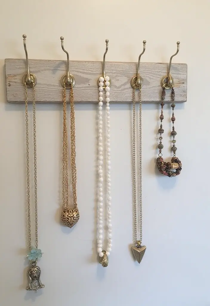 25 Brilliant Bathroom Storage Hacks to Maximize Space - 24. Hooks for Jewelry and Accessories