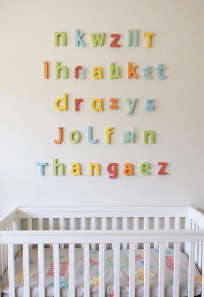 25 Budget-Friendly Nursery Room Decor Ideas (You Won't Believe How Cute #3 Is!) - 11. Personalized Name Decor