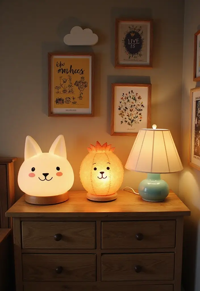25 Budget-Friendly Nursery Room Decor Ideas (You Won't Believe How Cute #3 Is!) - 17. Themed Lamps
