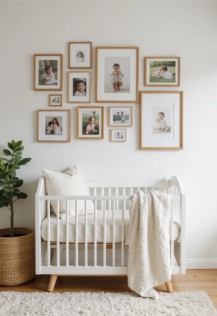 25 Budget-Friendly Nursery Room Decor Ideas (You Won't Believe How Cute #3 Is!) - 25. Family Photos