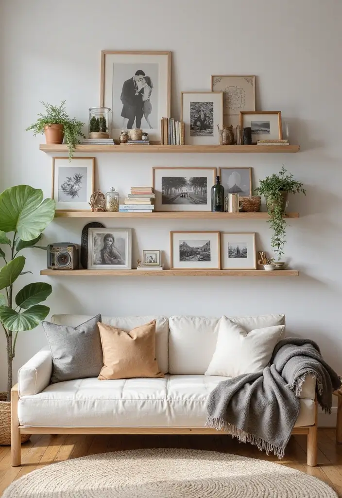 25 Cozy Modern Living Room Design Ideas That'll Make You Want to Stay In! - 12. Personal Displays