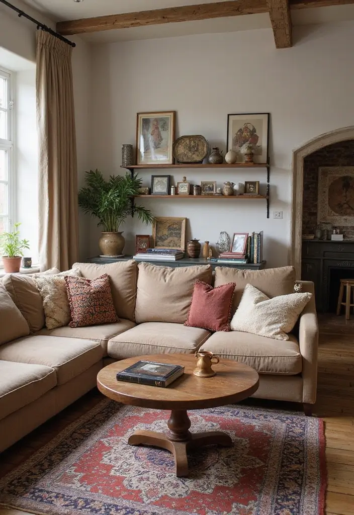 25 Cozy Modern Living Room Design Ideas That'll Make You Want to Stay In! - 16. Vintage Finds