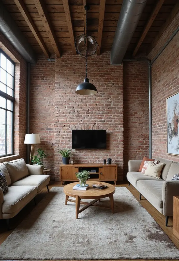 25 Cozy Modern Living Room Design Ideas That'll Make You Want to Stay In! - 6. Industrial Edge
