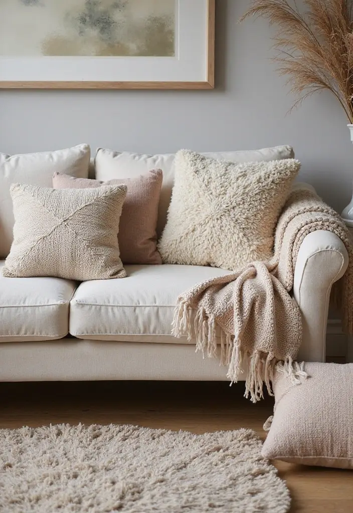 25 Cozy Modern Living Room Design Ideas That'll Make You Want to Stay In! - 8. Textured Layers