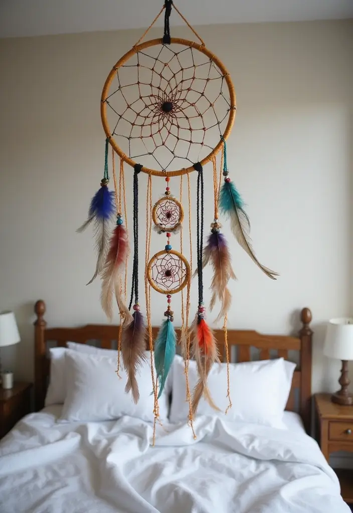 25 DIY Bedroom Decor Ideas That Will Transform Your Space on a Budget! - 15. Handmade Dreamcatcher