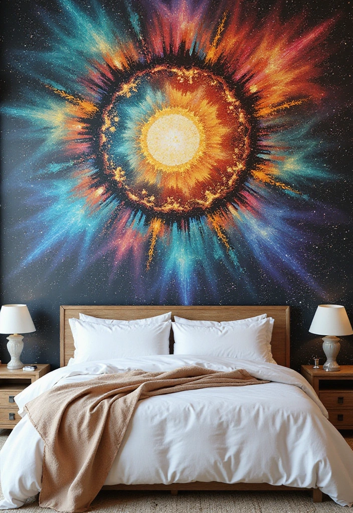 25 DIY Bedroom Decor Ideas That Will Transform Your Space on a Budget! - 16. DIY Headboard Wall Mural