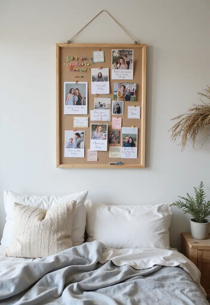 25 DIY Bedroom Decor Ideas That Will Transform Your Space on a Budget! - 19. Personal Memo Board