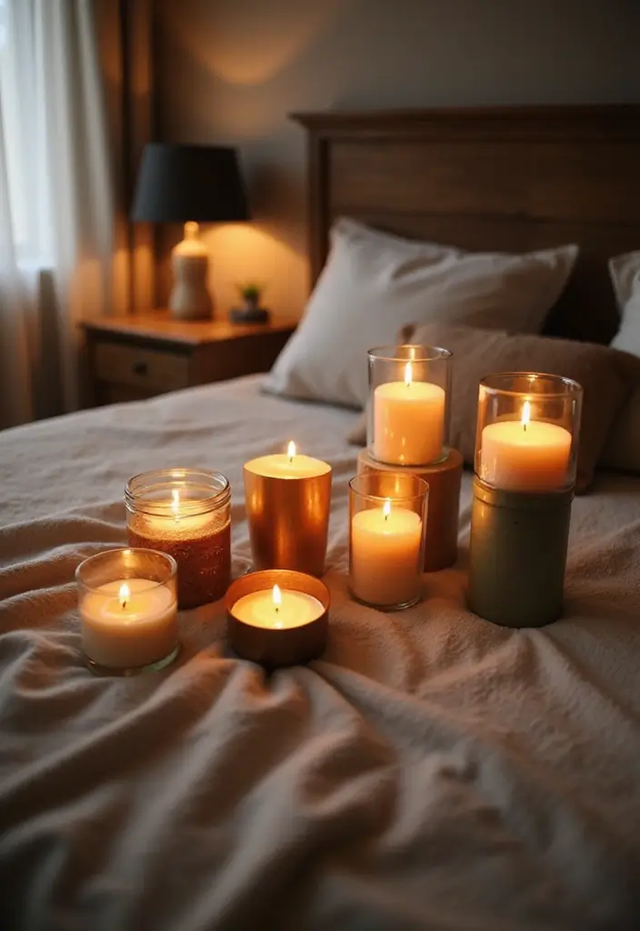 25 DIY Bedroom Decor Ideas That Will Transform Your Space on a Budget! - 20. DIY Candle Holders