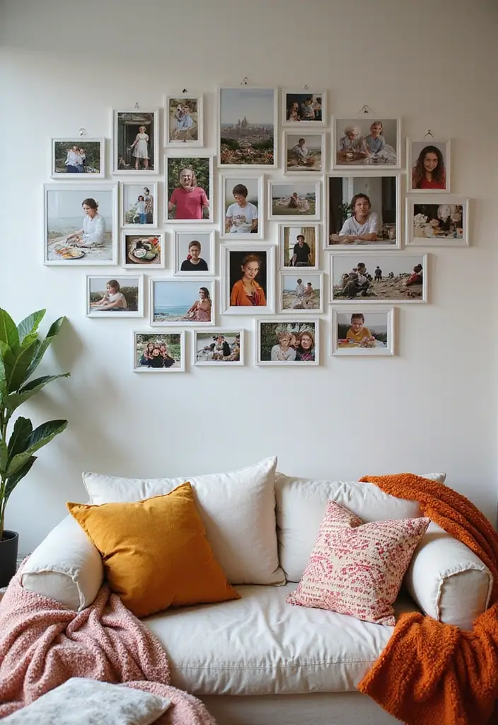 25 DIY Bedroom Decor Ideas That Will Transform Your Space on a Budget! - 5. Personalized Photo Collage