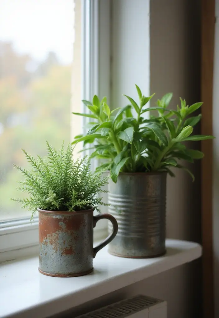 25 DIY Bedroom Decor Ideas That Will Transform Your Space on a Budget! - 6. Repurposed Plant Holders