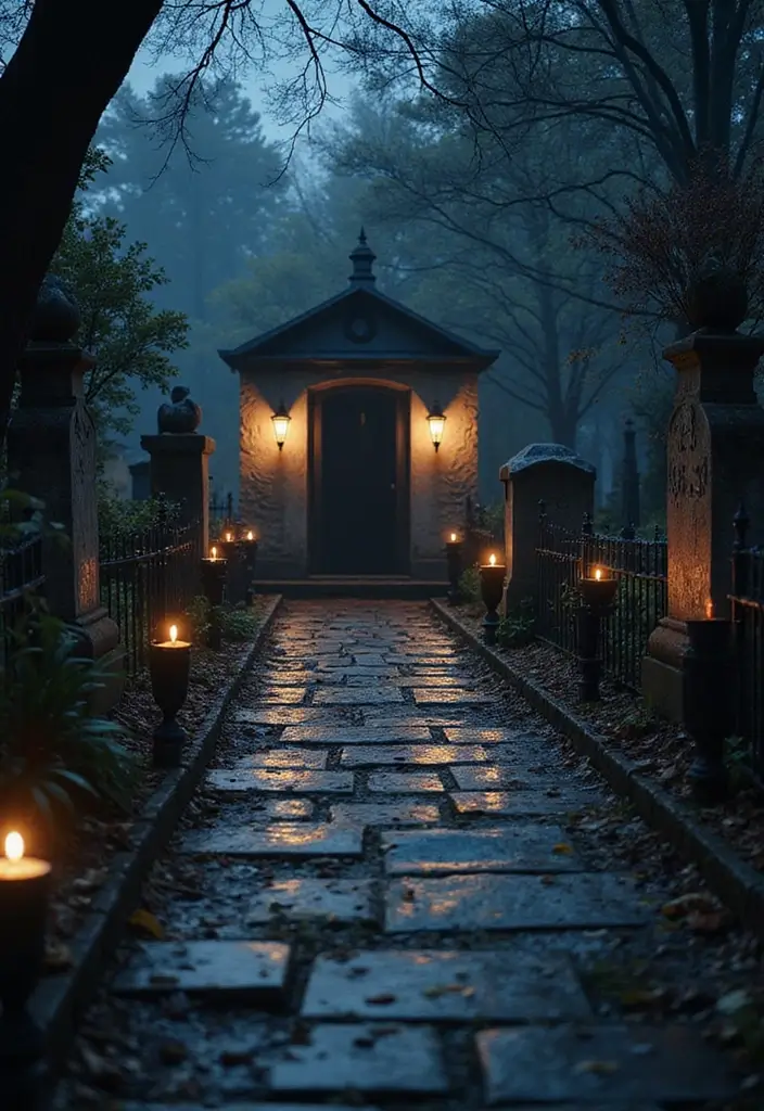 25 DIY Outdoor Halloween Decorations That Will Terrify Your Neighbors (Wait Until You See #5!) - 20. Haunted Pathway