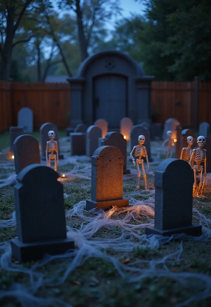 25 DIY Outdoor Halloween Decorations That Will Terrify Your Neighbors (Wait Until You See #5!) - 3. Graveyard Ghouls