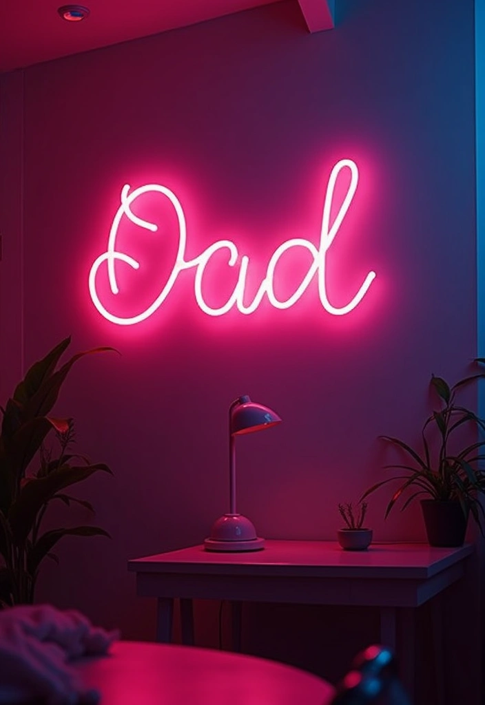 25 DIY Room Decor Ideas for Teens That Will Transform Your Space (You Won't Believe #13!) - 13. Neon Light Sign