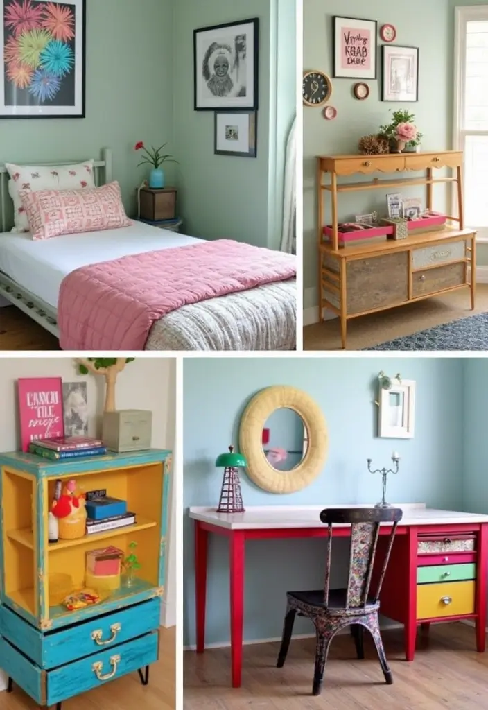 25 DIY Room Decor Ideas for Teens That Will Transform Your Space (You Won't Believe #13!) - 8. Repurposed Furniture