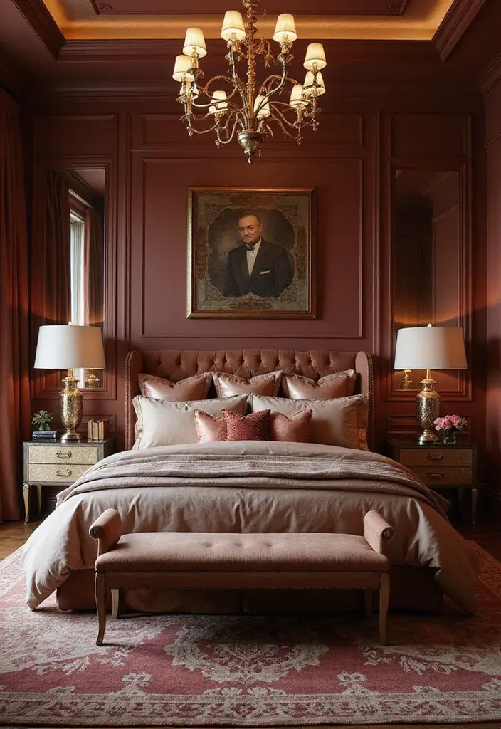 25 Dream Home Bedroom Designs That Will Make You Want to Stay in Bed All Day! - 10. Luxe Glam