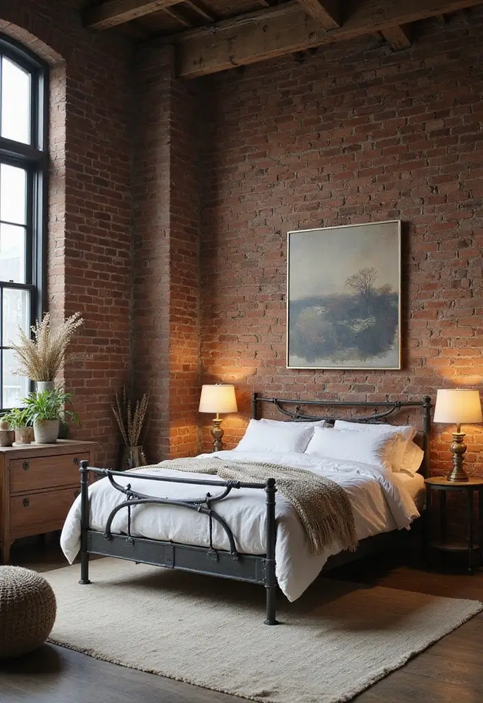 25 Dream Home Bedroom Designs That Will Make You Want to Stay in Bed All Day! - 3. Industrial Chic