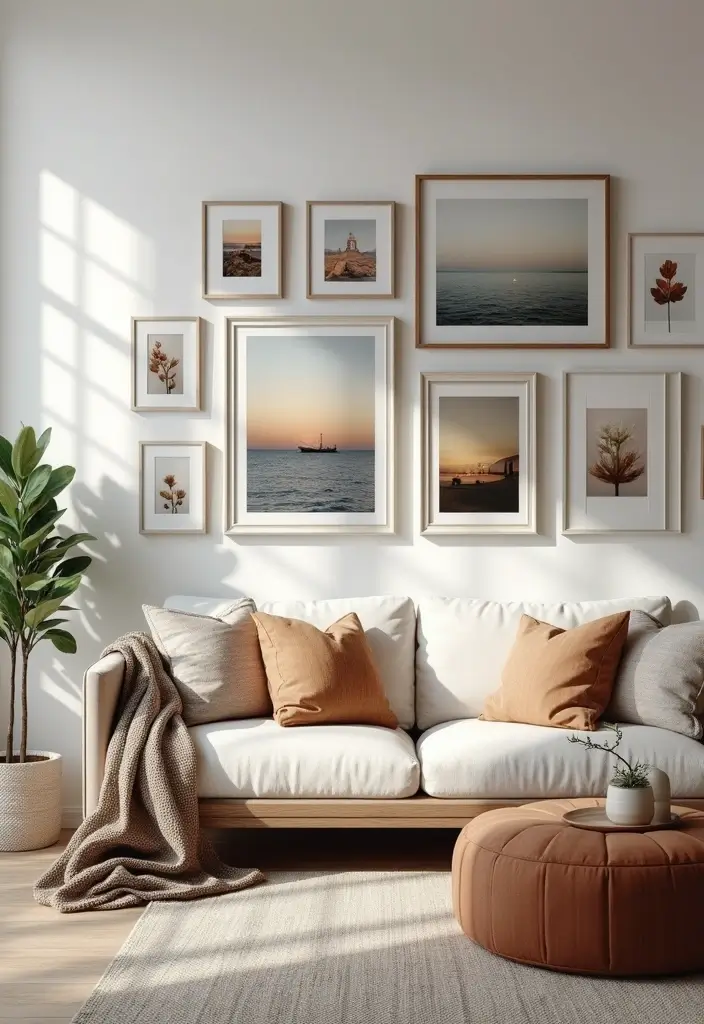 25 Genius Space-Saving Hacks for Your Living Room You’ll Wish You Knew Sooner! - 14. Create a Gallery Wall