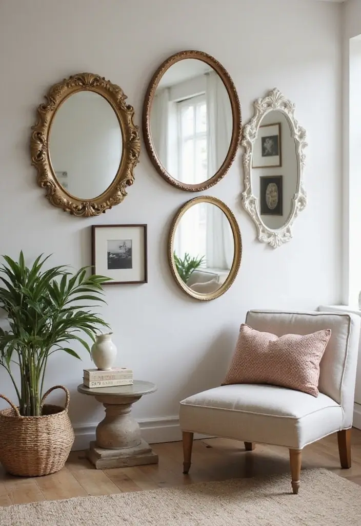 25 Home Decor Trends: How Vintage and Mid-Century Modern Styles Are Making a Comeback! - 17. Creative Use of Mirrors
