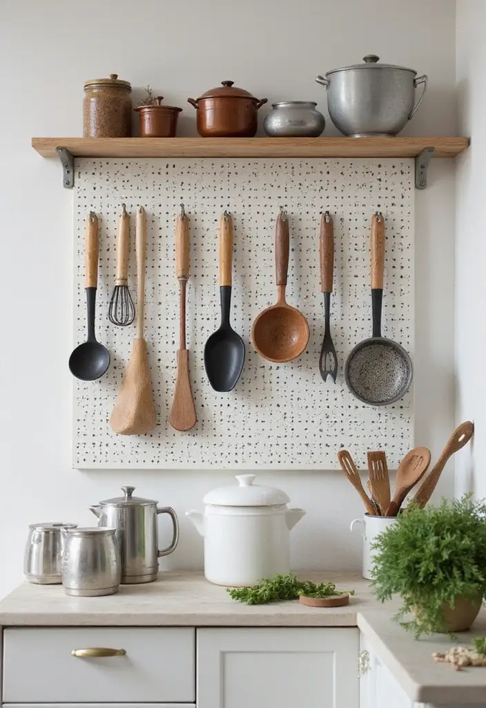 25 Kitchen Cabinet Organization Hacks That Will Change Your Life Forever! - 22. Use a Pegboard for Tools