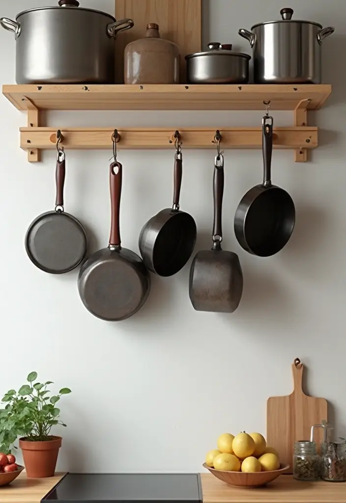 25 Kitchen Cabinet Organization Hacks That Will Change Your Life Forever! - 7. Hang Pots and Pans