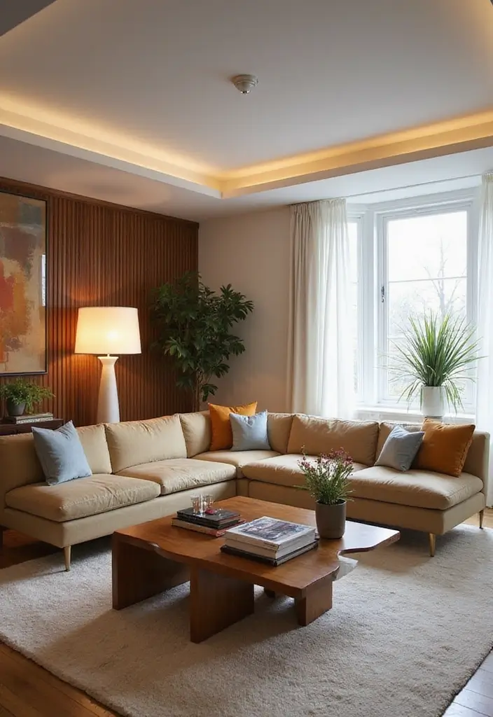 25 Mid Century Modern Living Room Ideas That Will Leave You Breathless! - 10. Functional Art