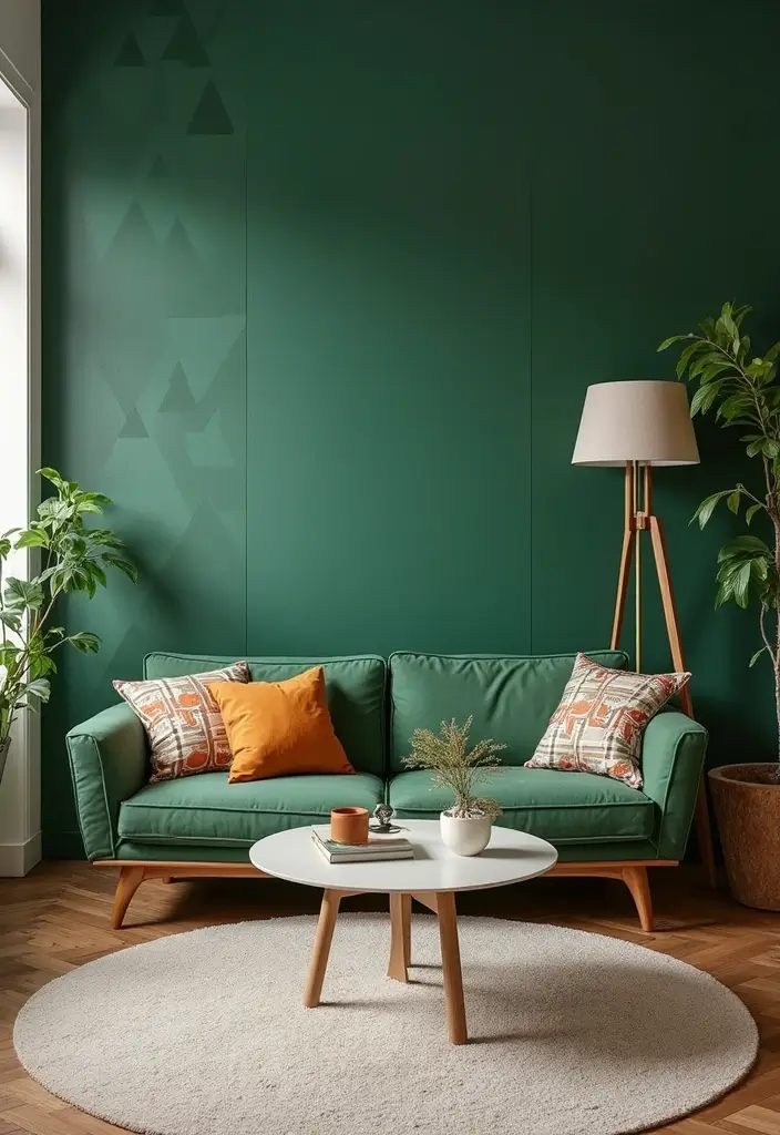 25 Mid Century Modern Living Room Ideas That Will Leave You Breathless! - 12. Accent Walls