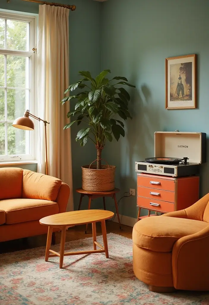 25 Mid Century Modern Living Room Ideas That Will Leave You Breathless! - 17. Retro Appliances