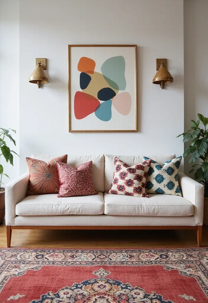 25 Mid Century Modern Living Room Ideas That Will Leave You Breathless! - 3. Geometric Patterns