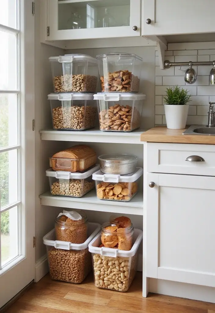 25 Mind-Blowing Kitchen Cabinets Organization Hacks You Haven't Tried Yet! - 17. Stacking Storage Bins