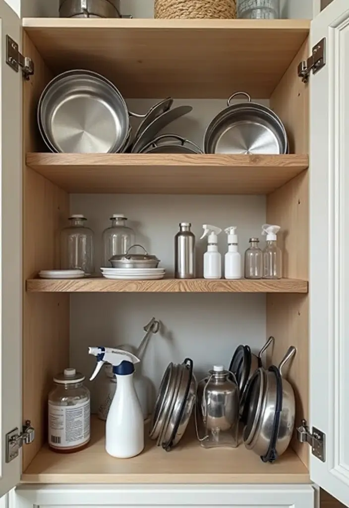 25 Mind-Blowing Kitchen Cabinets Organization Hacks You Haven't Tried Yet! - 19. Use Tension Rods