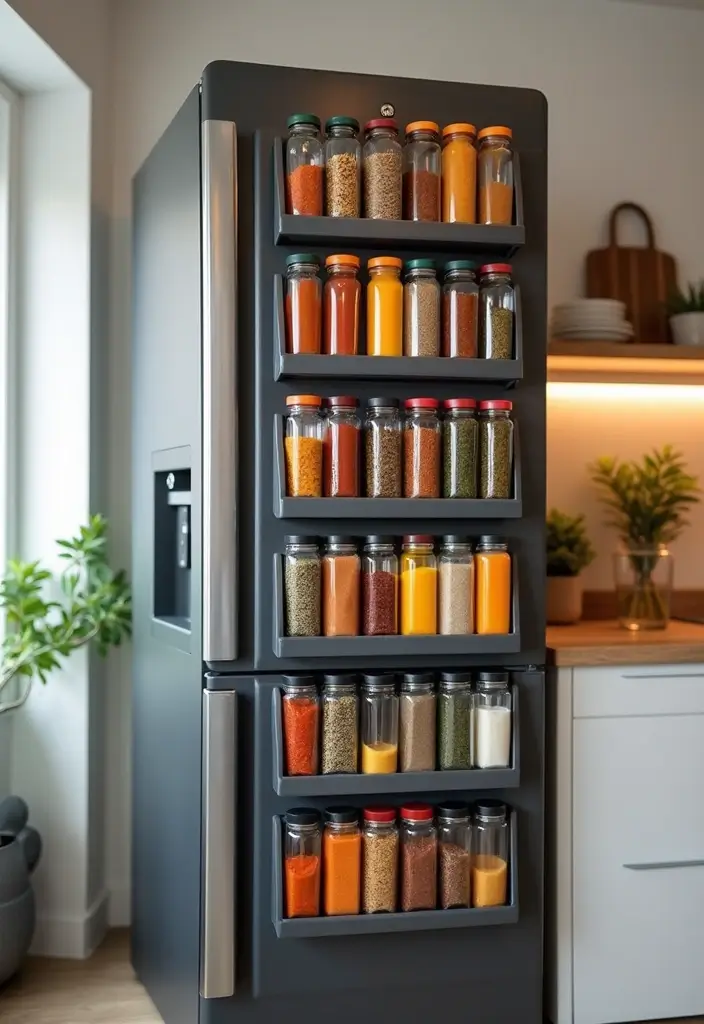 25 Mind-Blowing Kitchen Cabinets Organization Hacks You Haven't Tried Yet! - 2. Magnetic Spice Jars