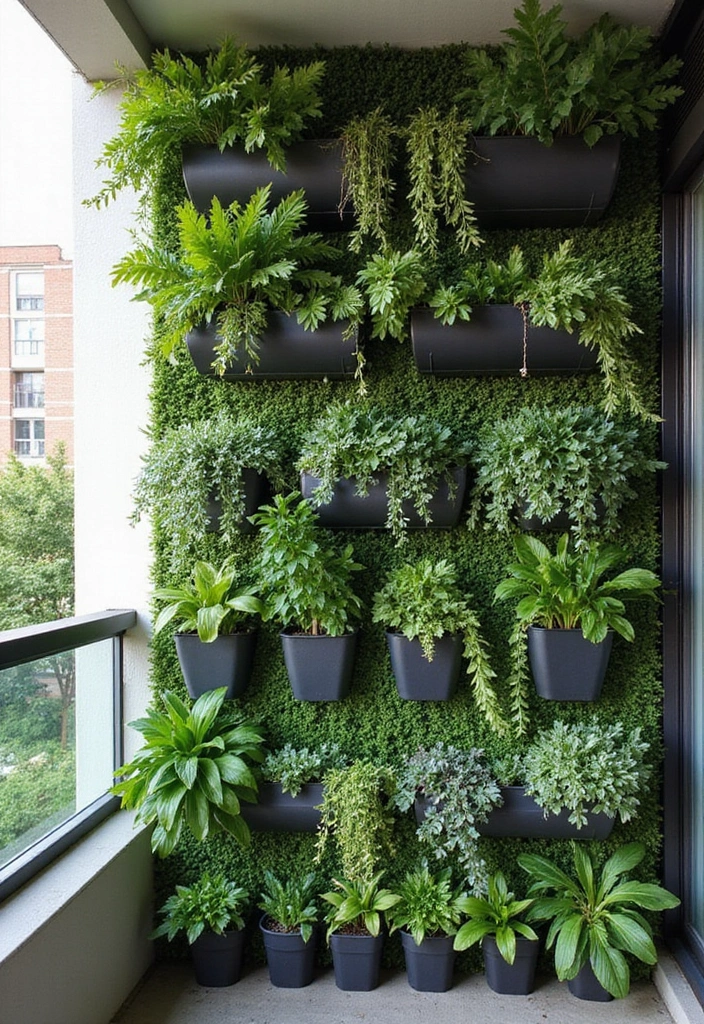 25 Mini Garden Ideas for Small Spaces That Will Transform Your Balcony into a Green Oasis! - 12. Vertical Wall Garden